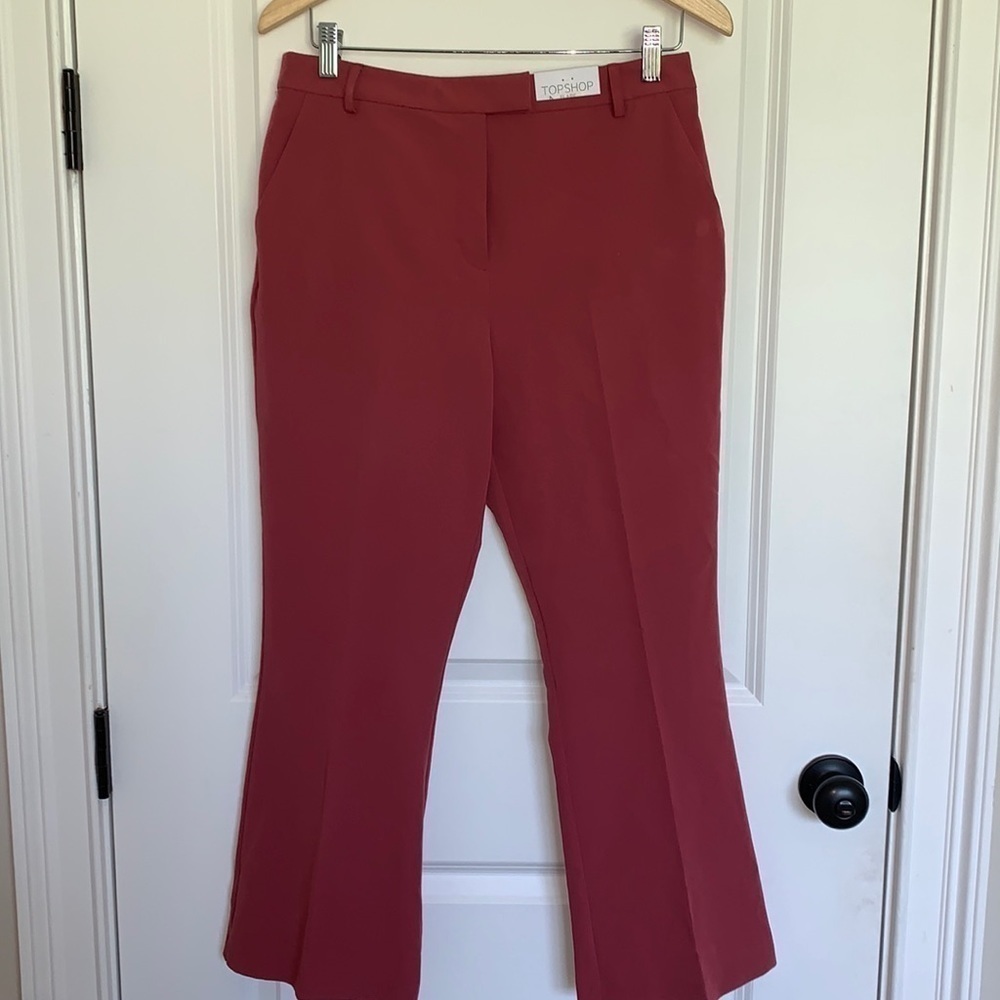 Topshop Women’s Flare Ankle Pants Watermelon 8